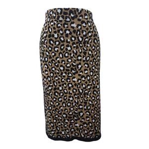 Michael Michael Kors Animal Print Stretch Pencil Skirt Size L